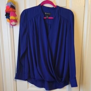 Inc Women's Blue Chiffon Blouse